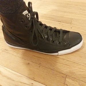 Leather Converse High Tops Factory Sample. Very unique